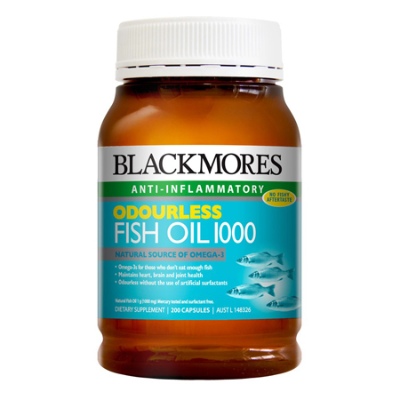 ODOURLESS FISH OIL 1000 200Caps Fish Oils