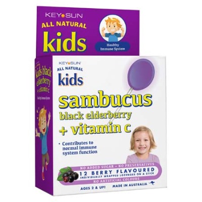 KIDS SAMBUCUS + VITAMIN C LOZENGE ON A STICK 12pk