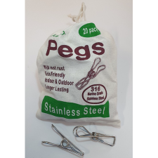 STAINLESS STEEL CLOTHES PEGS 20pk