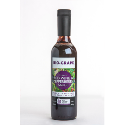 ORGANIC RED WINE AND PEPPERBERRY SAUCE 450g