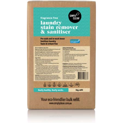 LAUNDRY STAIN REMOVER & SOAKER FRAGRANCE FREE 5Kg BOX
