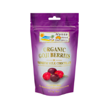 MILK CHOC COATED ORGANIC GOJI BERRIES 125g