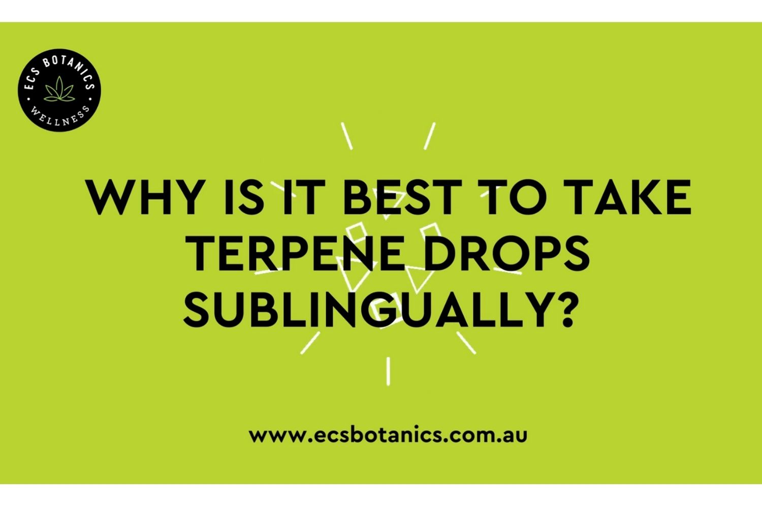 ECS Botanics - Why is it best to take terpene drops sublingually