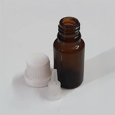 10ML AMBER BOTTLES WITH DRIPULATORS & CAPS 20Pk
