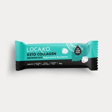 KETO COLLAGEN BROWNIE BITE PEPPERMINT MACADAMIA 15x40g