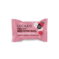 PROTEIN BROWNIE BALLS RASPBERRY WHITE CHOC 10x30g