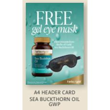 POS A4 HEADER CARD SEA BUCKTHORN OIL GWP