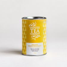 ORGANIC WHITE DRINKING CHOCOLATE TIN 200g (BX6)